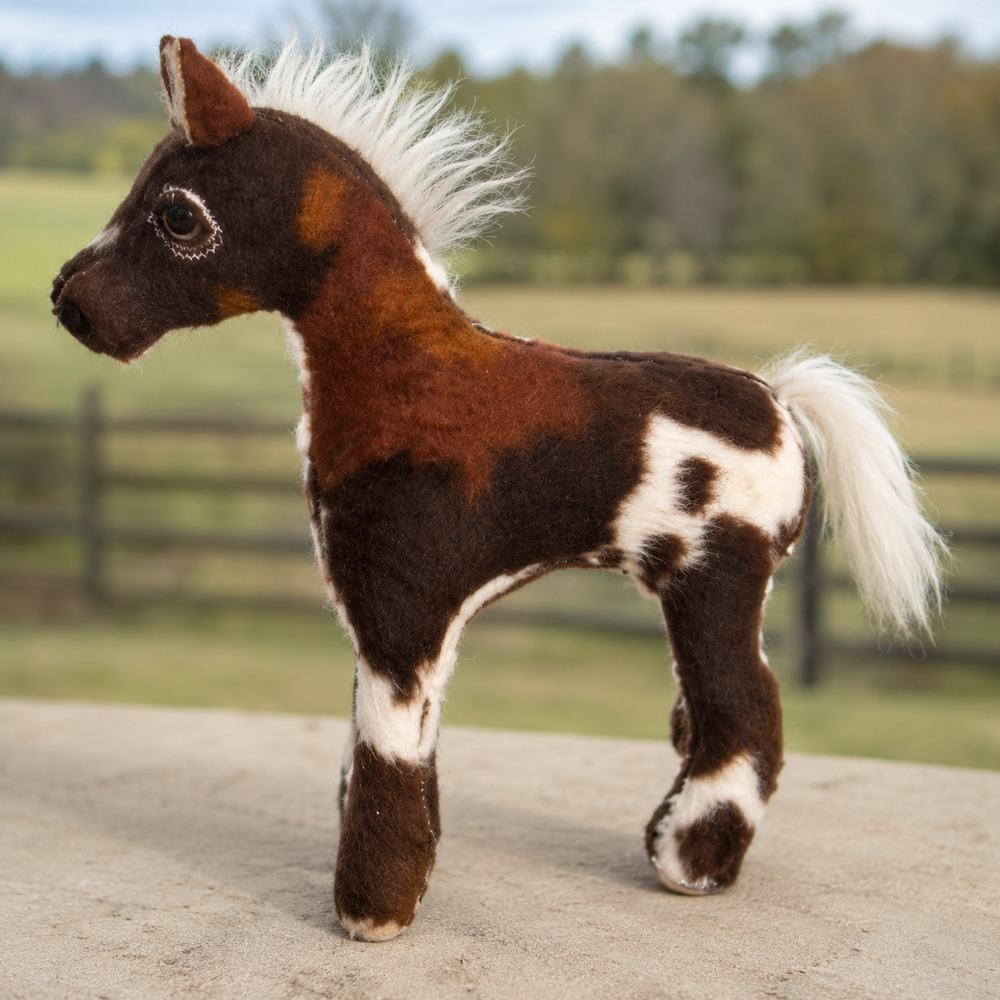 Vintage Ganz Northreys Farms Mohair Pinto Horse Plush #80754 Rare 1970s-80s